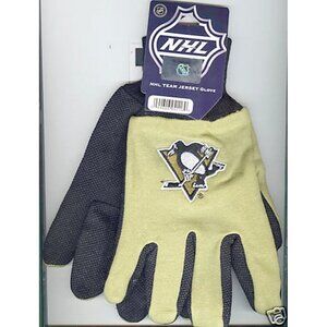 Pittsburgh Penguins Team NHL Adult Full Color Sport Utility Work Grip Gloves New